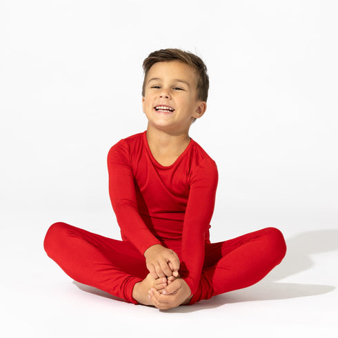 winterberry-red-kids-bamboo-pajamas-bellabu-bear - Sophia's Style -3